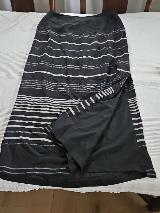 Casual Corner Dresses & Skirts - Casual Corner Black and White Striped Maxi Skirt